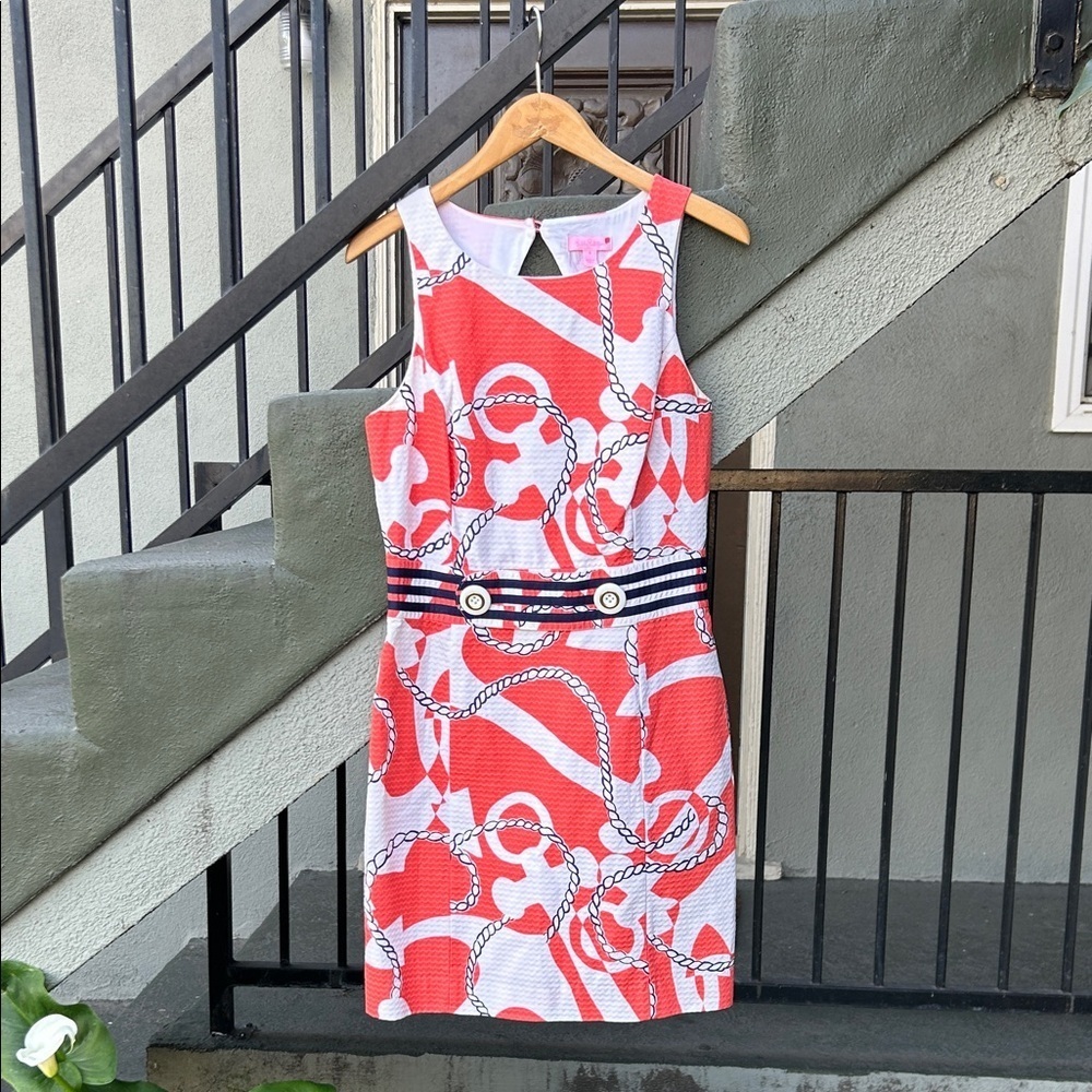 Lily Pulitzer Kirkland Booze Cruise Dress Resortwear Nautical Coastal Size 6